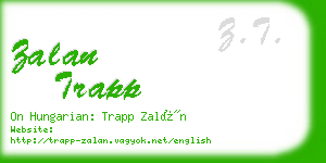 zalan trapp business card